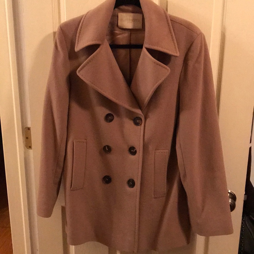 Fluerette Camel color 100% wool coat- EUC
